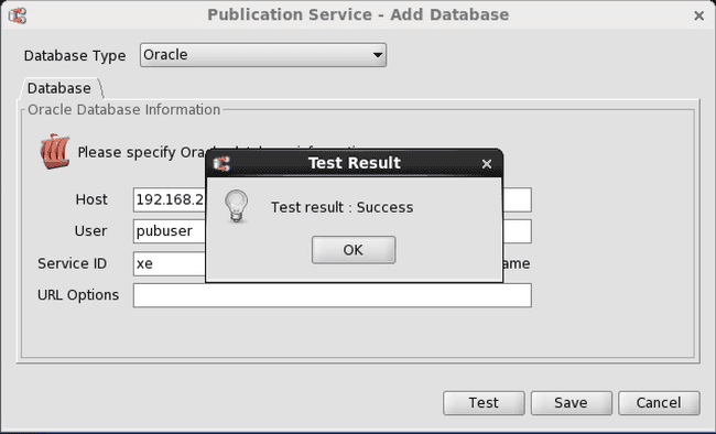 Successful publication database test