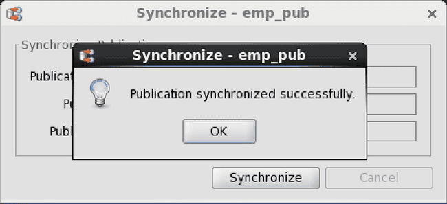 Successful on demand synchronization