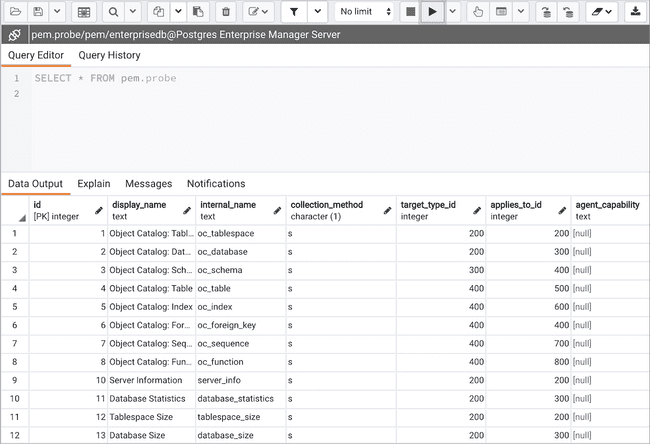 Edit grid window