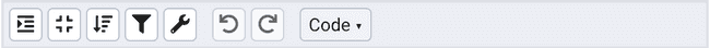 Json Editor Code/Preview mode Tool Bar