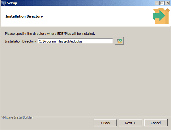 The Installation Directory window