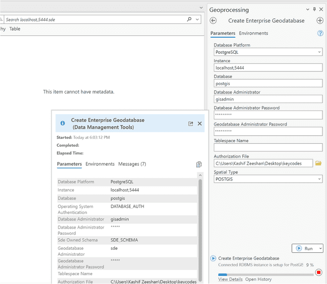 EsriCreateEnterpriseGeodatabaseRun