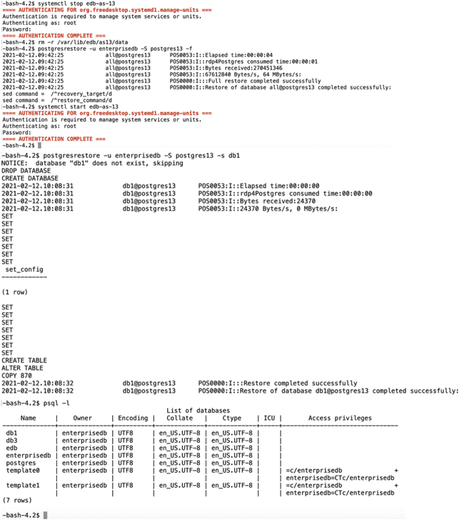 RestoreofDatabaseLevelBackup