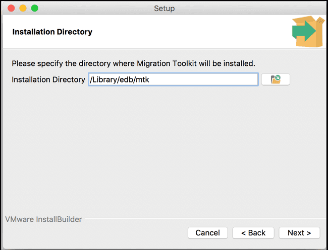 Specify a Migration Toolkit installation directory.