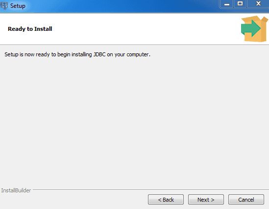 The Ready to Install dialog