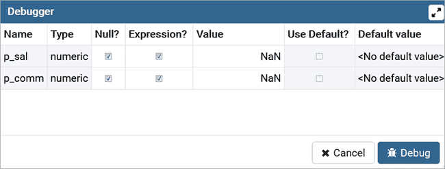 The Debugger window