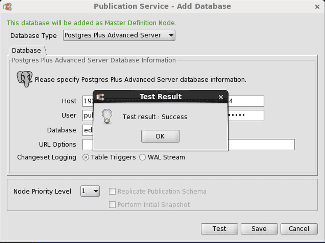 Successful primary definition node test