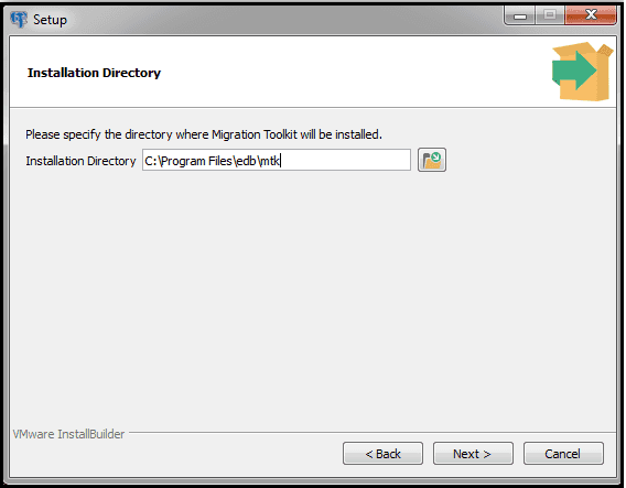 Specify a Migration Toolkit installation directory.