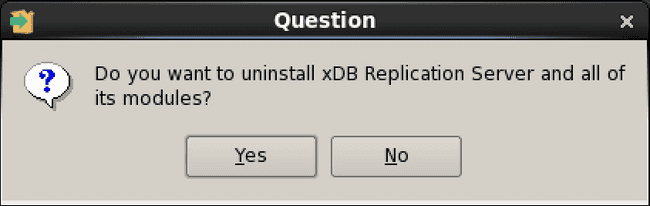 Confirm xDB Replication Server uninstallation