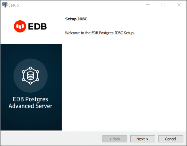 The JDBC Connector Installation wizard