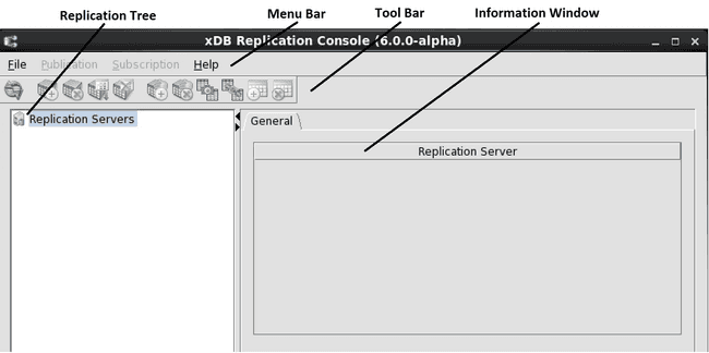 xDB Replication Console window